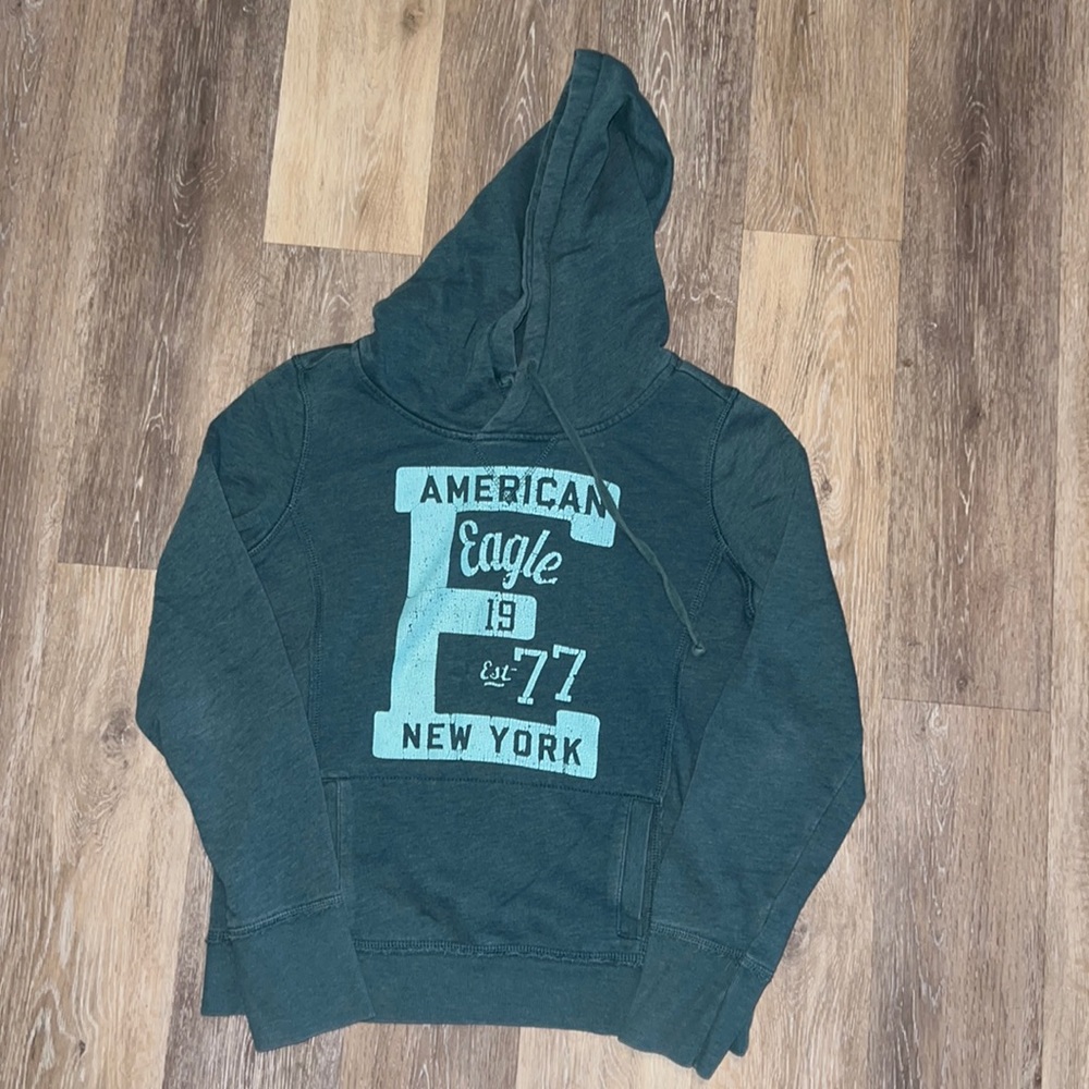 teal / turquoise American Eagle hoodie size large